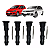 4 Supressores Bobina Ignição Volkswagen Gol G6 Saveiro Fox 1.0 Flex 2014 em diante / Audi A3 2.0 8V TFSI 2015 a 2021 4 Pinos - Imagem 1