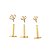 Labret zircônia PVD Gold-Titânio - Imagem 6