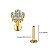 Labret  Flora -Titânio - Imagem 4