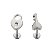 Piercing chave + cadeado - Titânio ( par) - Imagem 1