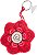 Chaveiro flor vermelha - Imagem 1