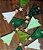 Decoração de Natal varal bandeirola 10 pinheiros com estrela - Imagem 2