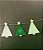 Decoração de Natal varal bandeirola 10 pinheiros com estrela - Imagem 4