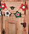 Decoração de Natal varal bandeirola 9 estrelas bordado multicolor, Dipano - Imagem 2