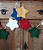Decoração de Natal varal bandeirola 10 estrelas multicolor - Imagem 2