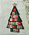 Enfeite de Natal calendário de advento Pinheiro bolsos coloridos - Imagem 1
