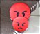Almofada emoji vermelho de raiva Grande - Imagem 2