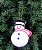 Enfeite de Natal boneco de neve chapéu preto - Imagem 1