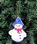 Enfeite de Natal boneco de neve chapéu azul - Imagem 1