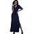 Vestido Longo Fenda Lateral B’Bonnie Tiana Azul Marinho - Imagem 6