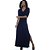 Vestido Longo Fenda Lateral B’Bonnie Tiana Azul Marinho - Imagem 7