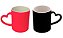 Jogo Caneca Porcelana Luminus Alça Coração Vermelho e Preto - Lyor - Imagem 4