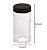 Jogo Pote para Tempero 80ml Vidro Tampa Metal Preto 4 Peças - Lyor - Imagem 3