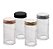 Jogo Pote para Tempero 80ml Vidro Tampa Metal Multi 4 Peças - Lyor - Imagem 1