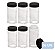 Conjunto Porta Papel Toalha 6 em 1 Cromado com 6 Potes para Tempero Vidro Tampa Black - Imagem 2