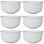 Jogo Tigela Cumbuca Bowl Porcelana Branca 470ml 6 Unidades - Imagem 1