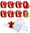 Jogo Guardanapo Tecido e Anel Decorado Natal Anjo e Pinheiro 8 Unidades - Magizi - Imagem 3