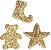 Kit Enfeite Natal Árvore Glitter Dourado Grande Urso, Estrela e Bota - Magizi - Imagem 1