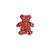 Kit Enfeite Natal Árvore Glitter Vermelho Grande Urso, Estrela e Bota - Magizi - Imagem 6