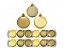Kit Bola De Natal Mista Dourado 12 Unidades 8cm - Riomaster - Imagem 1