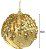 Kit Bola De Natal Dourado Premium Glitter e Paetes 10cm 3 Unidades - Master Christmas - Imagem 4
