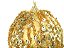 Kit Bola De Natal Dourado Premium Glitter e Paetes 10cm 3 Unidades - Master Christmas - Imagem 3