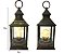 Jogo Lamparina Decor Rústica LED Preto e Ouro Envelhecido 23cm 2 Peças - Master Christmas - Imagem 5