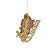 Kit Rena e Trenó Natal Glitter Dourado Pendente 16cm 6 Peças - Master Christmas - Imagem 3