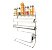 Kit Organizador Cozinha Suporte 5x1 e Porta Talheres Aço - Imagem 5