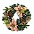 Guirlanda Decorada Luxo Pinhas Flor Bico Papagaio Rosê Gold 40cm - Magizi - Imagem 1