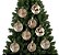 Jogo 9 Bolas Natal Mista Textura Arabescos Rena Champagne 8cm - Master Christmas - Imagem 2
