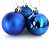Kit 12 Bolas Natal Mista Glitter, Fosca, Lisa Azul 8cm - Master Christmas - Imagem 4