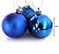Kit 12 Bolas Natal Mista Glitter, Fosca, Lisa Azul 8cm - Master Christmas - Imagem 3