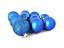 Super Kit 30 Bolas De Natal Glitter, Lisa e Fosca Azul 4cm - Master Christmas - Imagem 3