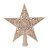 Estrela Ponteira Glitter Arabesco Rosê Gold 21cm - Magizi - Imagem 1