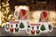 Jogo 6 Canecas de Natal Porcelana Premium Pinheiro e Quebra Nozes 330ml - Magizi - Imagem 2