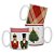 Jogo 6 Canecas de Natal Porcelana Premium Pinheiro e Quebra Nozes 330ml - Magizi - Imagem 3
