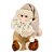 Jogo Papai Noel e Boneco de Neve Sentado Pelúcia Premium Rústico 21cm - Magizi - Imagem 4