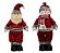 Jogo Saia Árvore Natal Luxo 90cm, Papai Noel e Boneco de Neve Xadrez Preto e Vermelho - Magizi - Imagem 3