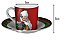 Jogo 6 Xícaras de Café Com Pires Feliz Natal Melamina 70ml - Magizi - Imagem 2