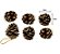 Kit Pinha Natural de Natal Glitter Dourado 4cm 18 Peças - Magizi - Imagem 2