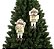 Jogo Papai Noel e Boneco de Neve Pelúcia Placa Feliz Natal 25cm 2 Unidades - Master Christmas - Imagem 2