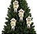 Jogo Papai Noel e Boneco de Neve Pelúcia Placa Feliz Natal 25cm 4 Unidades - Master Christmas - Imagem 2