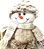 Jogo Papai Noel e Boneco de Neve Sentado Pelúcia Rústico 40cm 2 Unidades - Master Christmas - Imagem 2