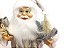 Papai Noel Casaco Cinza Perolado Luxo 30cm Presente e Pinheiro - Master Christmas - Imagem 3