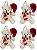 Jogo Ursinho Pelúcia Natal Gorrinho e Cachecol Premium 12cm 4 Peças - Imagem 1