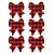Kit Laço Xadrez Vermelho e Preto Enfeite Natal 6cm 12 Unidades - Magizi - Imagem 2