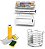 Kit Porta Condimentos Suporte Papel Toalha, Porta Detergente e Porta Talheres Branco Aço Cromado - Niquelart - Imagem 1