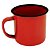 Kit 3 Mini Coador Café Aço Cromado Com Caneca Esmaltada Vermelha 120ml - Imagem 3