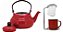 Kit Bule Chaleira Esmaltado 1500ml e Mini Coador Café Individual com Caneca - Mundial Import - Imagem 1
